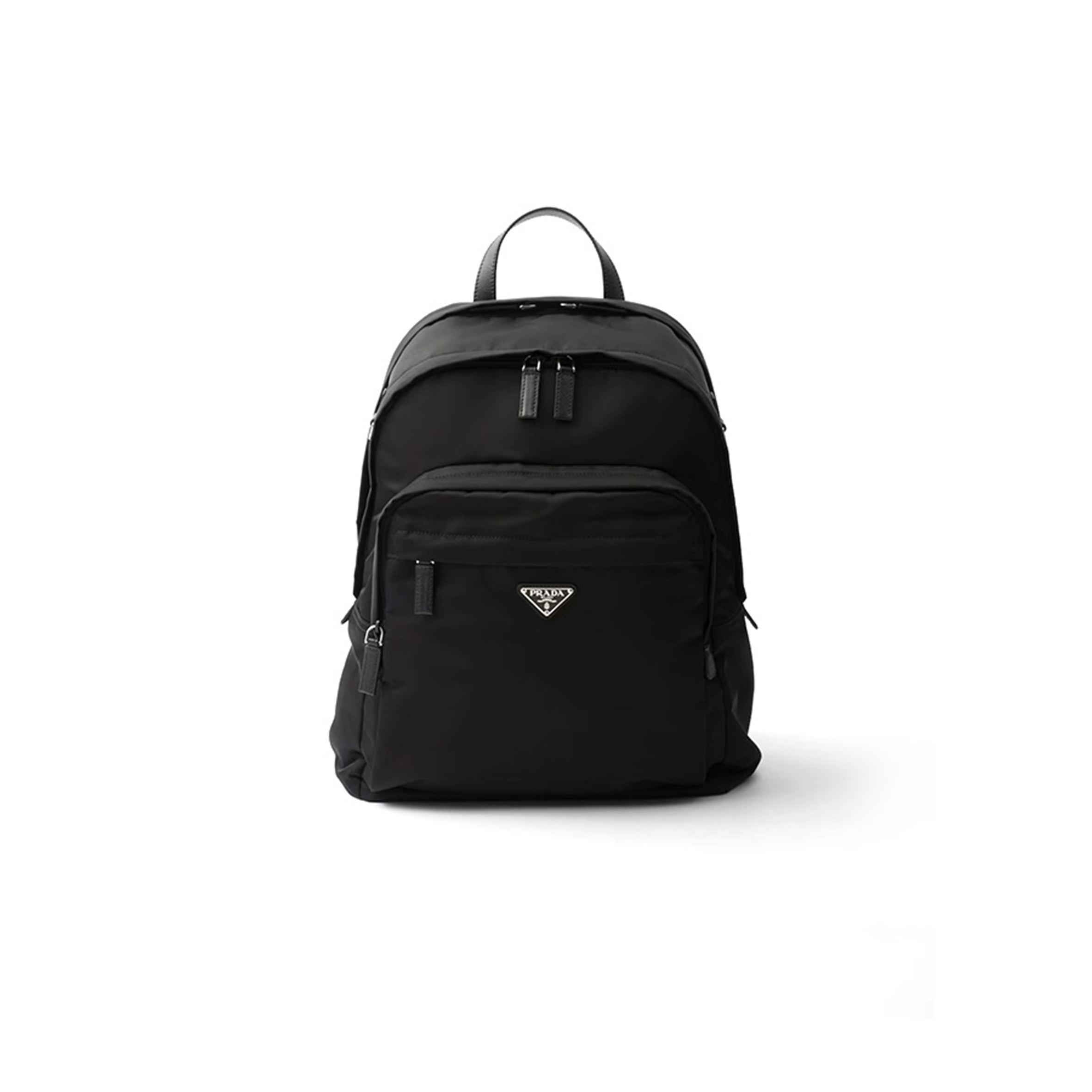 Pra*a re-nylon and saffiano leather backpack 2vz048 (43.5*31*20cm)